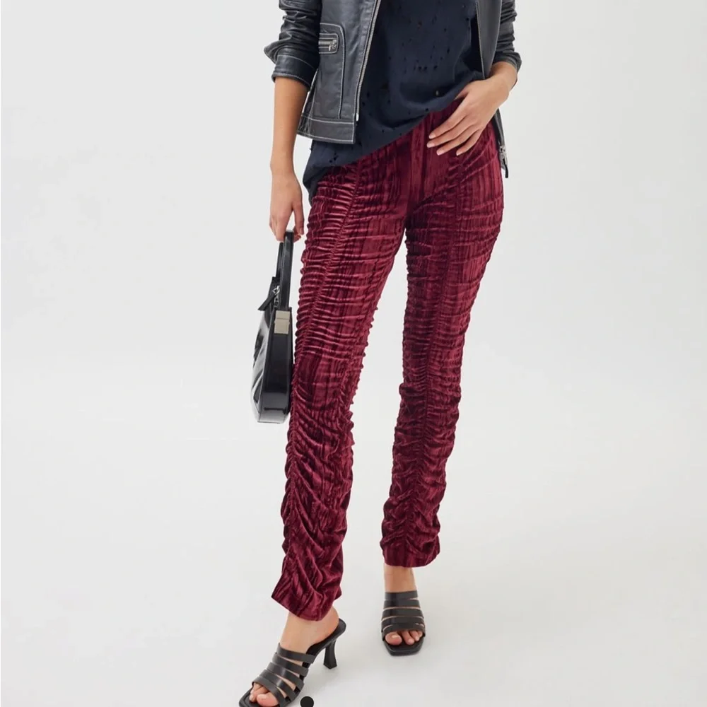 Velvet Ruched Pants - Picture 3 of 3
